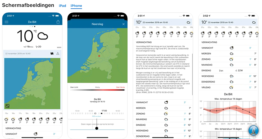 KNMI de app voor live weer